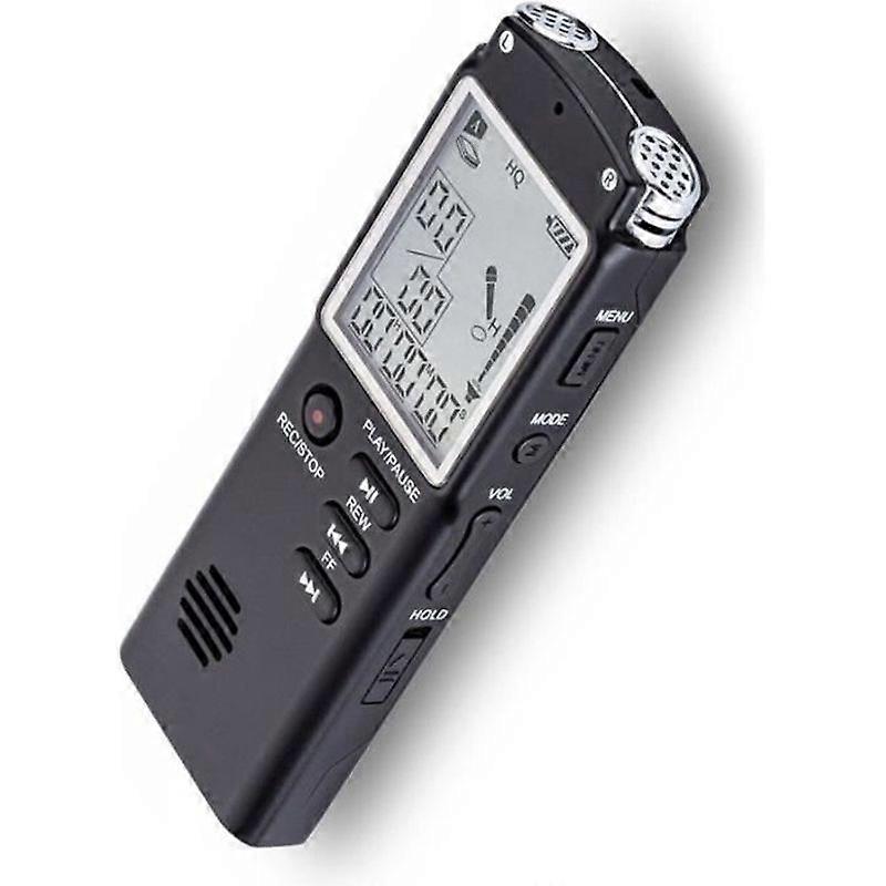 16G Digital Voice Recorder Audio Recorder MP3 Player Audio Port Black