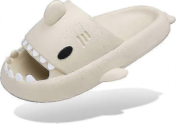 Men's And Women's Shark Slides Cloud Slippers Summer Novelty Open Toe Slide Sandals Anti-slip Beach Pool Shower Shoes With Cushioned Thick Sole