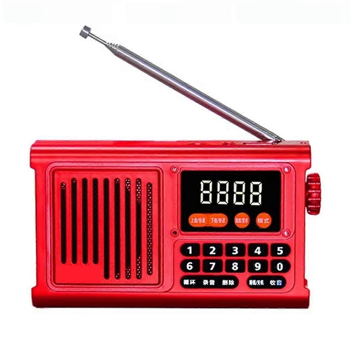 Radio Portable Emergency Recargable Ham Bluetooth Sound Box Red