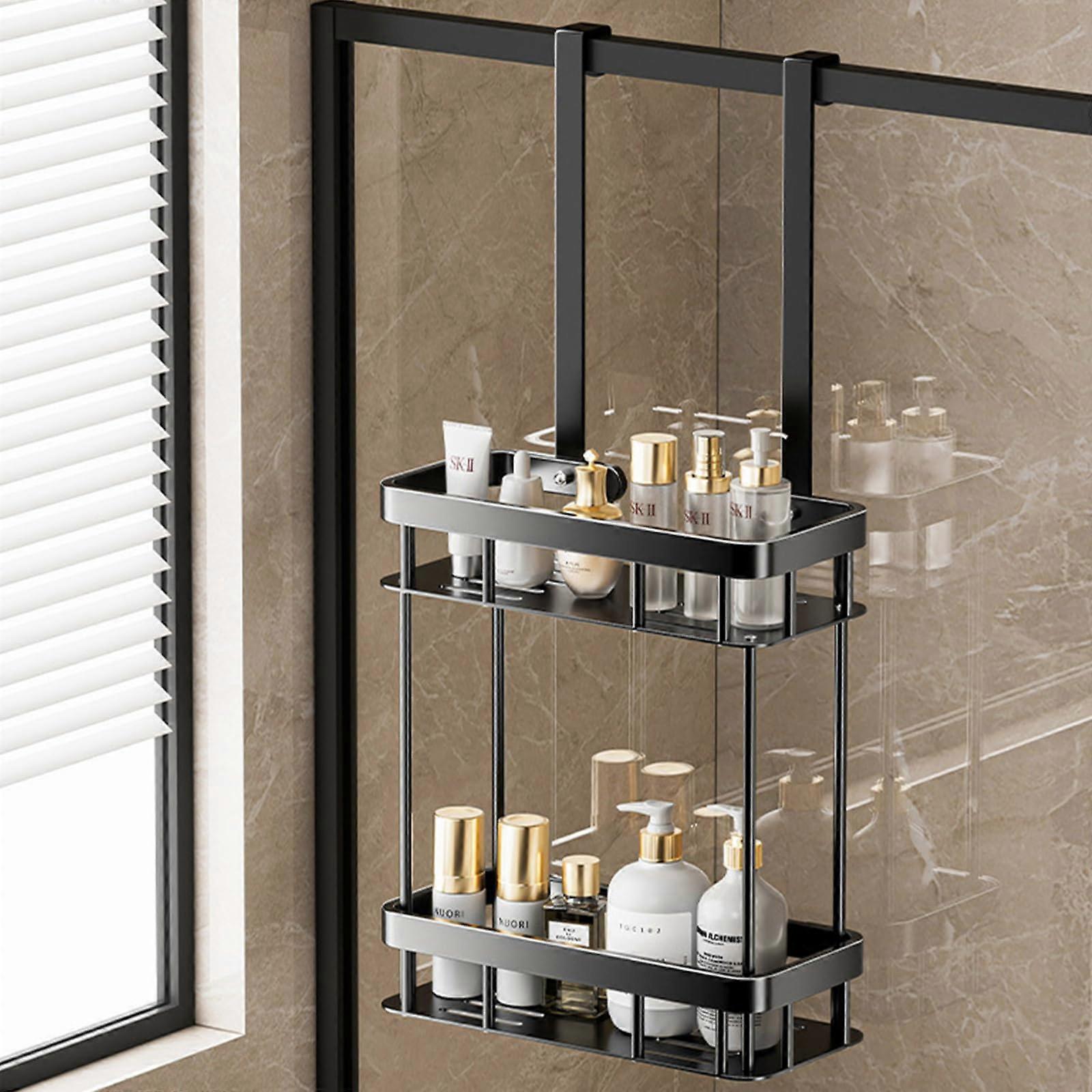 Sturdy Rust Proof Hanging Shower Caddy Over the Door No Drilling
