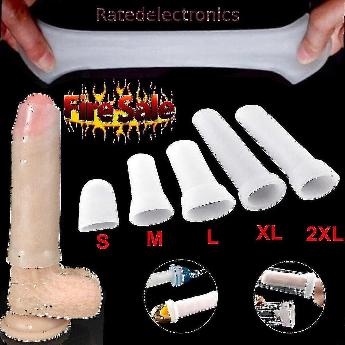 メンズシリコン亀頭保護キャップ、耐久性と長持ち(2pcsシリコンチューブ)、100%新品