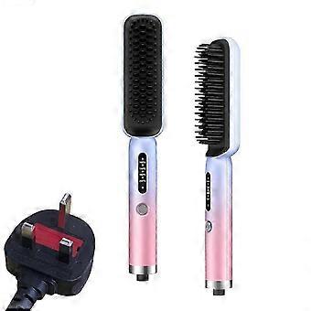 Mardi Gras Gifts For Women New Straight Hair Comb Dry And Wet Dual Use No Harm To Hair Roll Straight Hair Electric Hot Comb Household Multi Functional