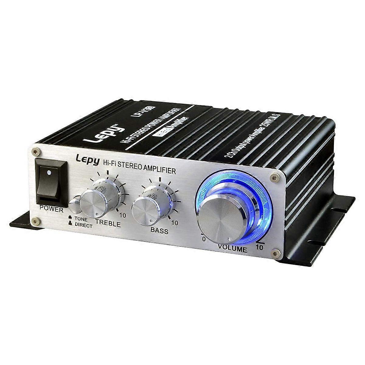 Mini Amplifier, Home Audio Stereo Hi-Fi Power Amplifier, 2 Channel Digital Class D Powerful Bass M