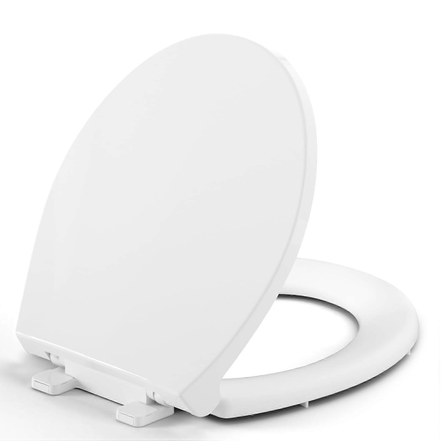 Round (standard) toilet seat, soft -slow close, round for round toilets, silent lid, easy tall & clean