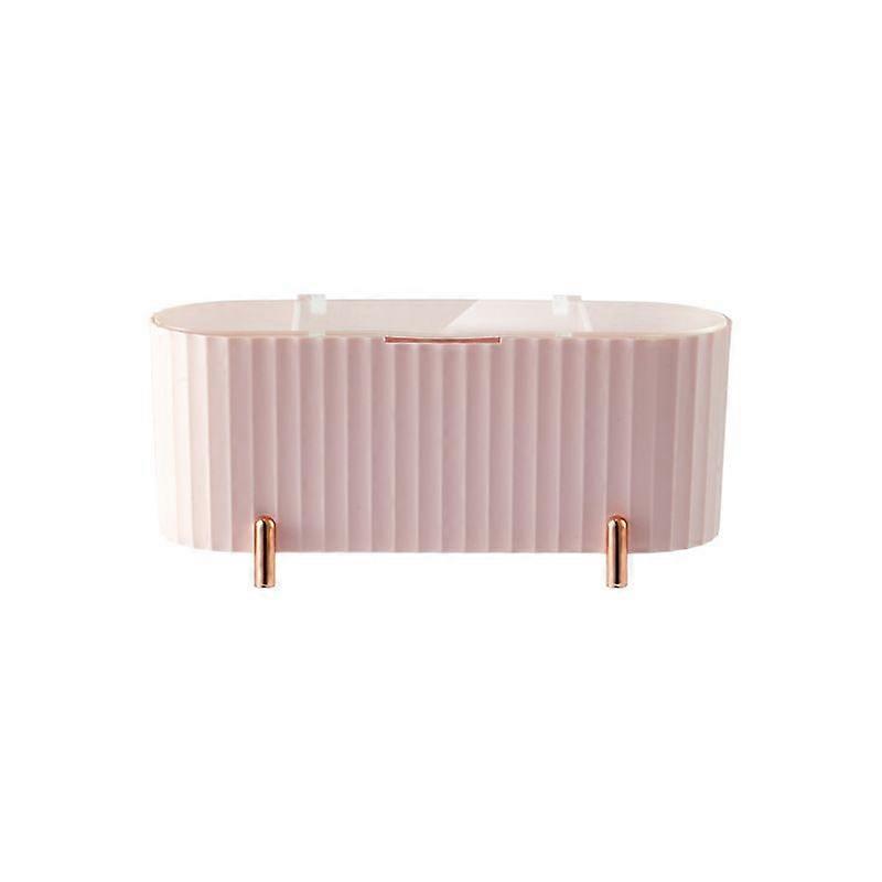 Three compartments with dust cover for cotton swabs and makeup puff storage box