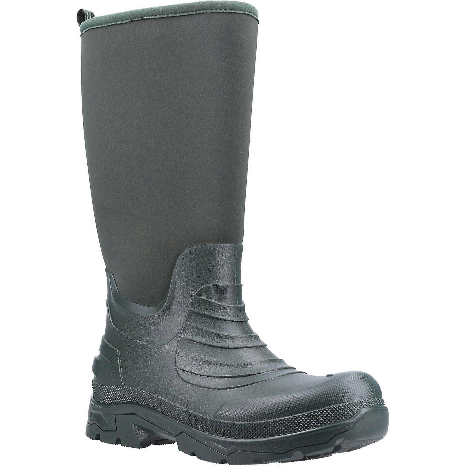 Cotswold Kenwood Green TPR+Neoprene Male Plain Rubber Wellingtons-12