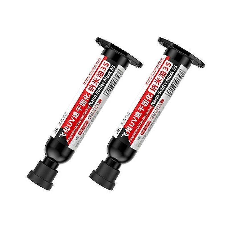 2pcs Qianli MEGA-IDEA Nano Solder Mask 3S Jump Wire UV Dry Fast Curing Glue