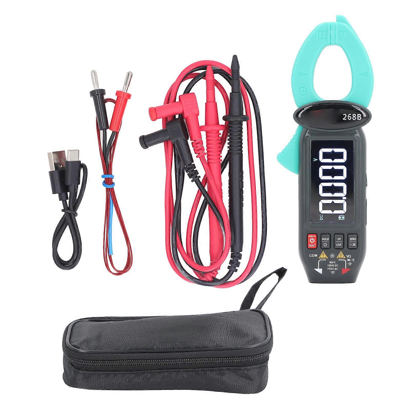 Digital Clamp Meter AC DC Current Voltage Resistance Capacitance Frequency Celsius Fahrenheit Diode Multimeter