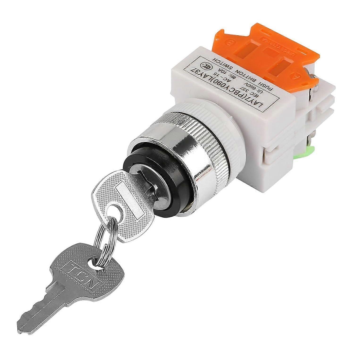 2 Position Keyed Rotary Switch with 2 Internal Keys