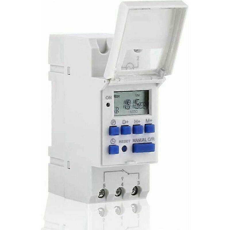 LCD Digital Timer, Digital Programmable Timer LCD Display Weekly Programmable Time Switch Time Delay Relay 16on & 16off Timer(220V)