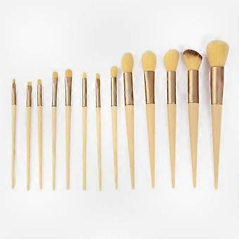 13-delige premium make-upborstelset - synthetische borstels voor wenkbrauwen, blush en cosmetische applicatietools