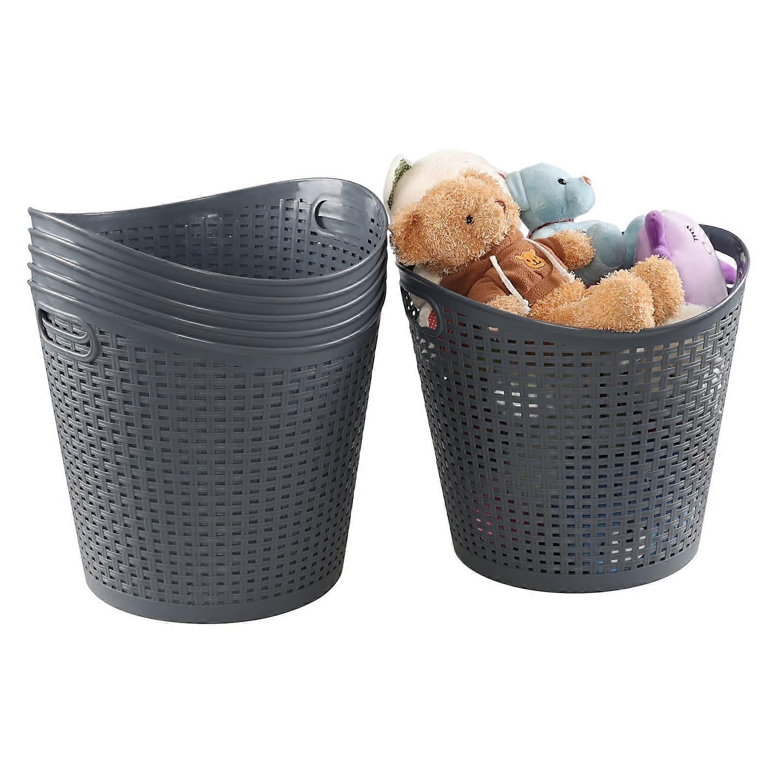 6 Pack Large Storage Basket for Laundry 30 L Capacity