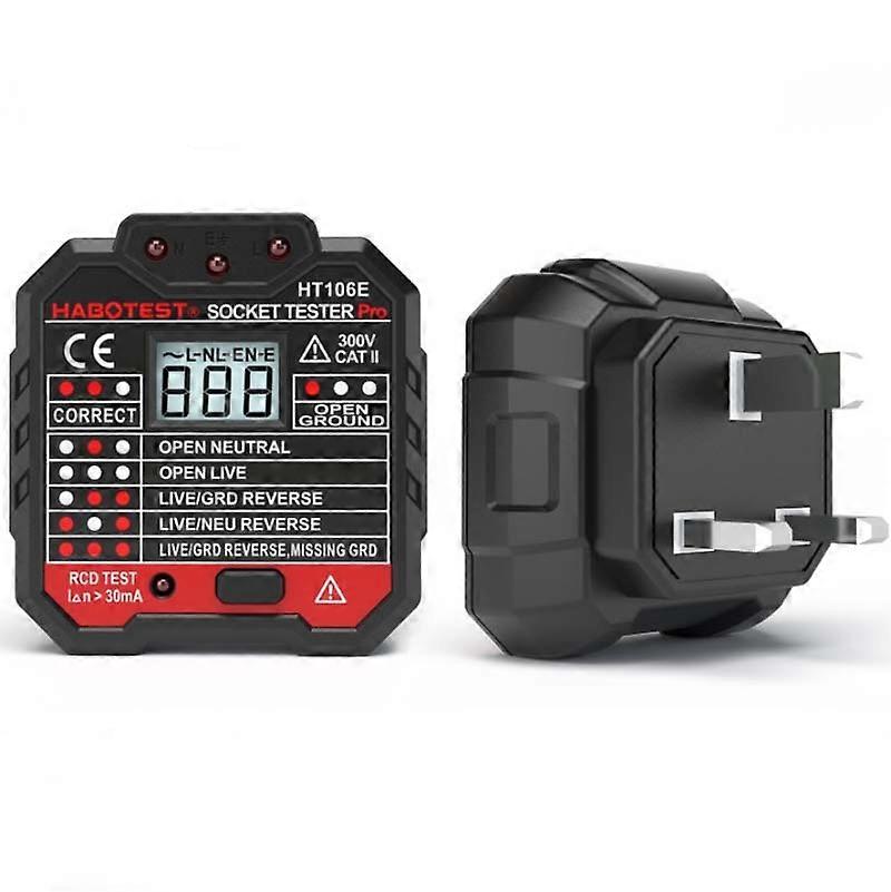 HT106 Socket Testers Voltage Test Detector Ground Line Neutral Line Live Line Leakage Electroscope