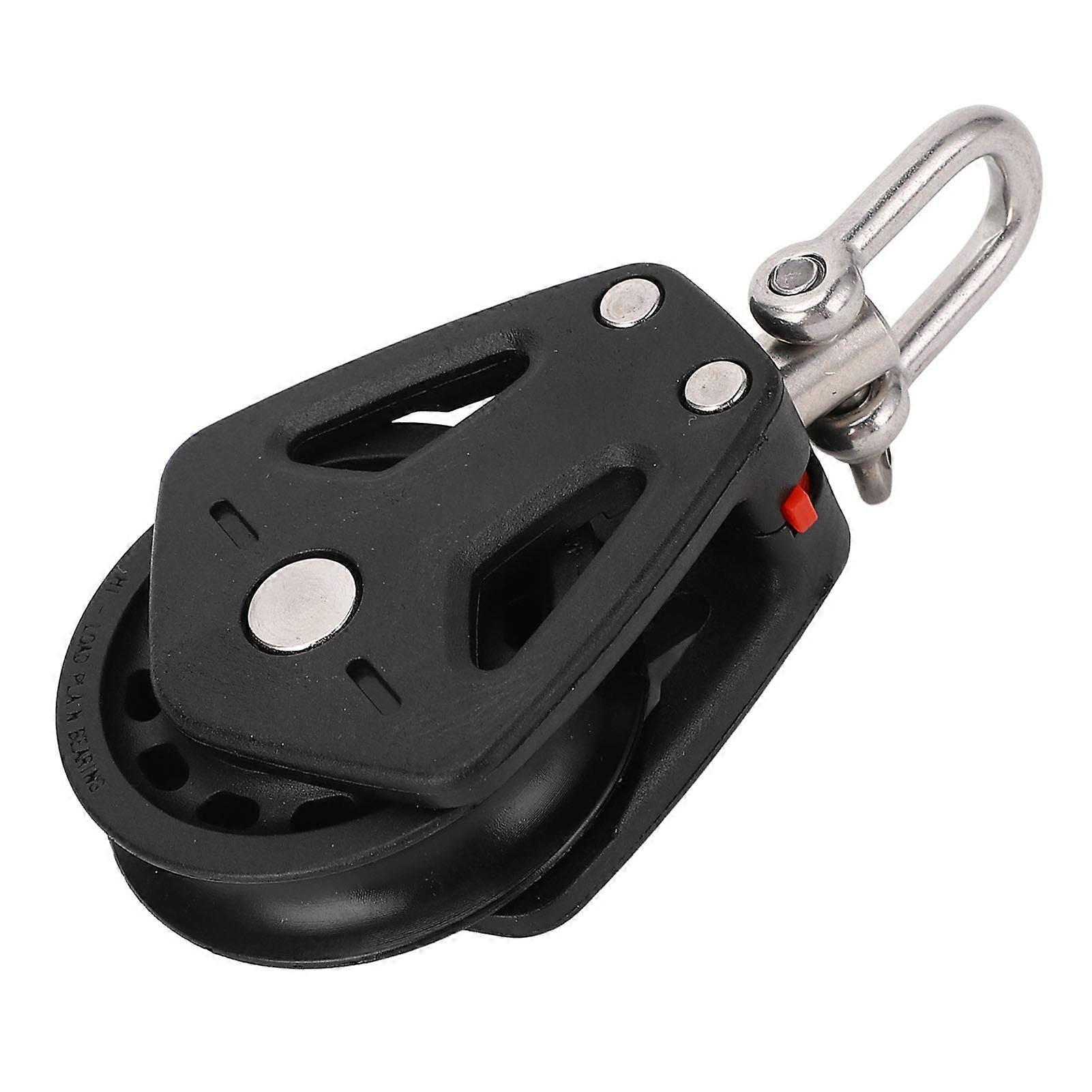 Single Pulley Block Nylon Stainless Steel Rope Lifting Wheel Fixed Pulley for Sailboat Ship Yacht Canoe