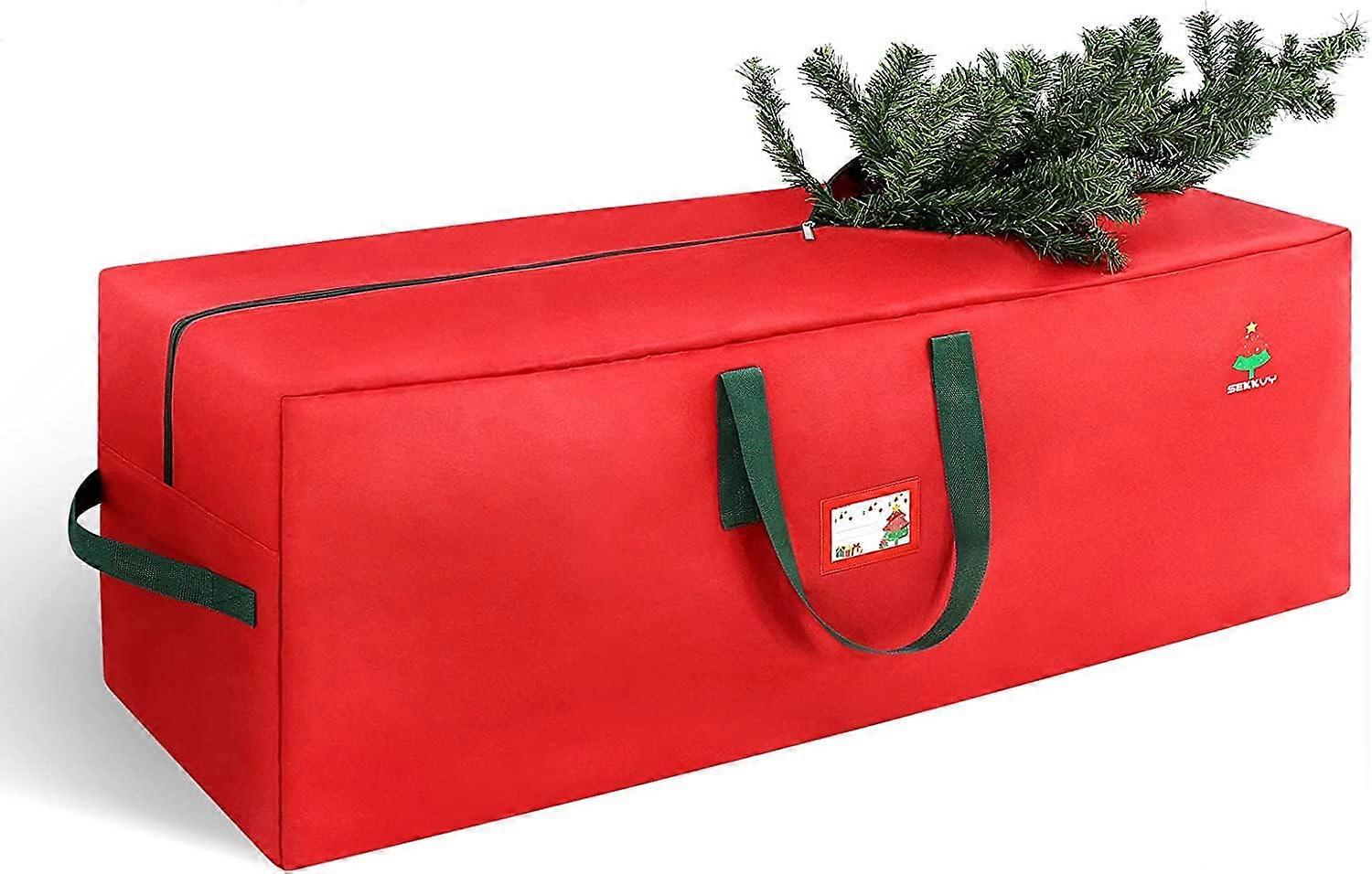 Christmas Tree Storage Bag, 7.5ft Artificial Christmas Tree Storage Box, (Red)