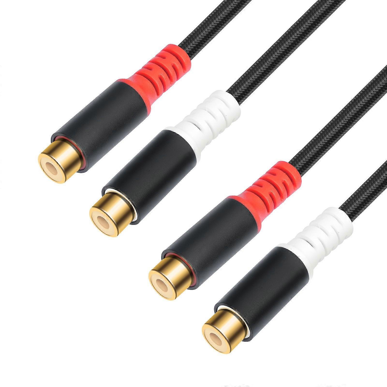 80cm θηλυκό σε θηλυκό καλώδιο προσαρμοστών 2RCA με τους αγωγούς χαλκού OxygenFree για τον υγιή εξοπλισμό