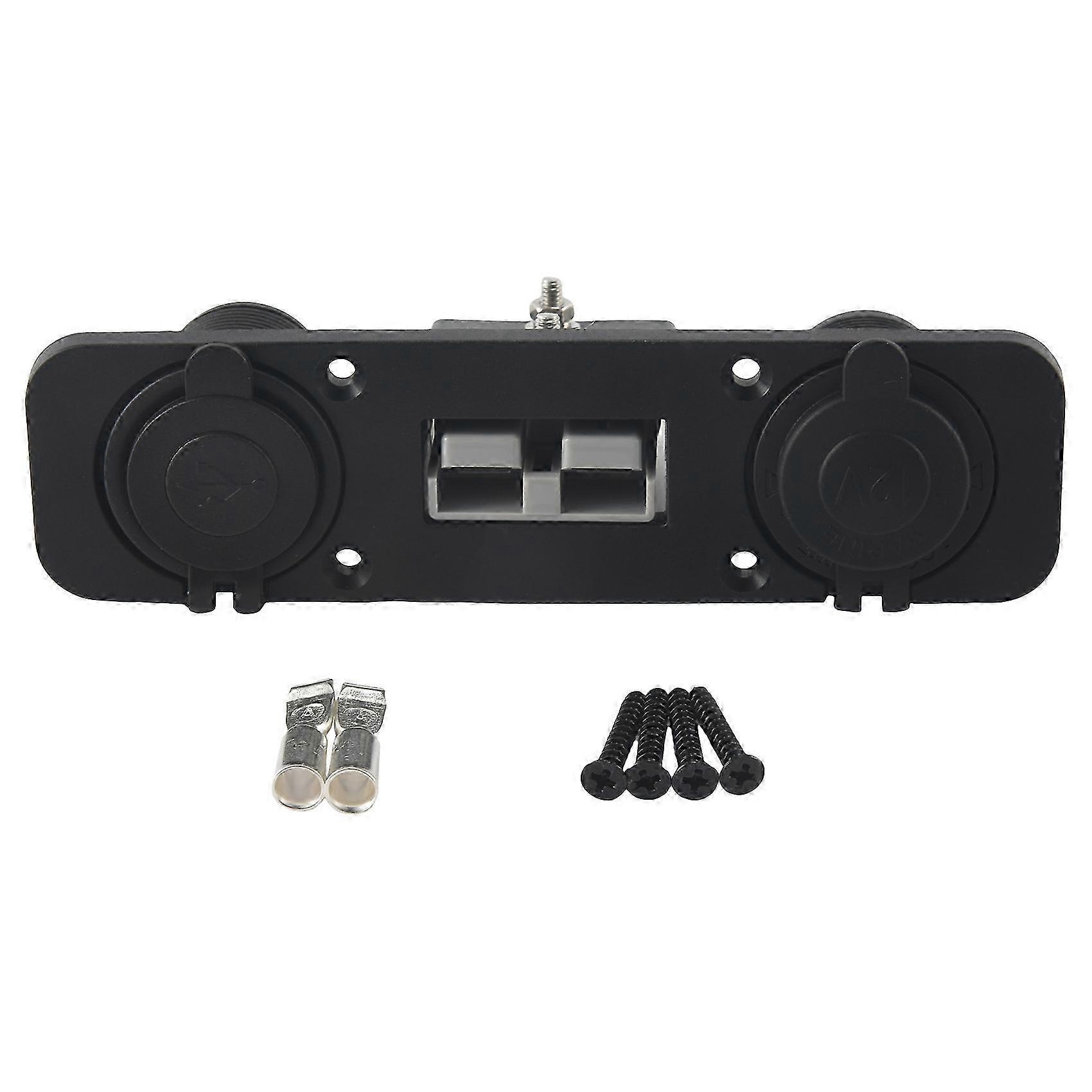 Mount for Anderson Plug Socket Double USB Charger Socket Panel for Boat Truck