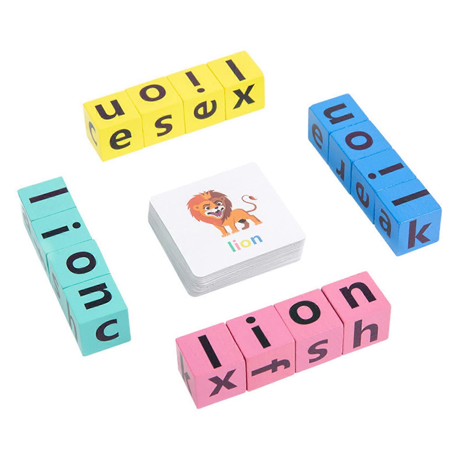 Word Spelling Game Wood Spelling Word Puzzle Game Spelling Game Toddlers Preschool Learning Activities for Toddlers