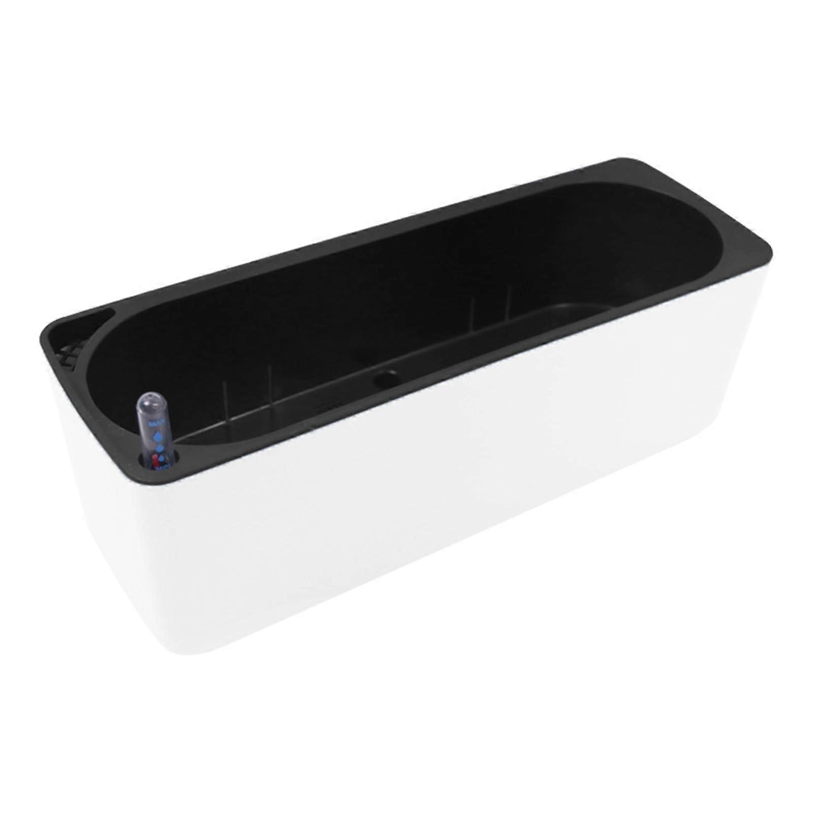 SelfAbsorbing Lazy Rectangular Flower Pot, Plastic, 40 x 13 x 13 cm, SelfWatering