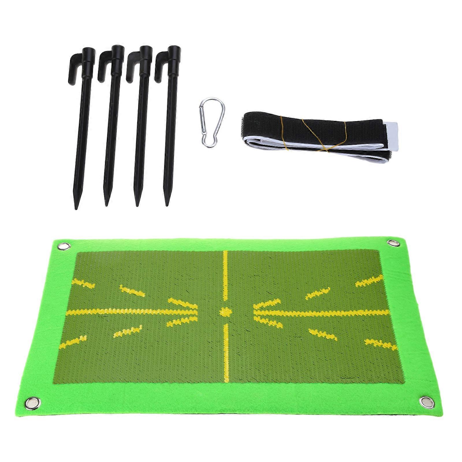 Golf Correct Hitting Posture Practice Mat Training Pad Path Feedback Golf Practice Mat for Backyards Swing Detection