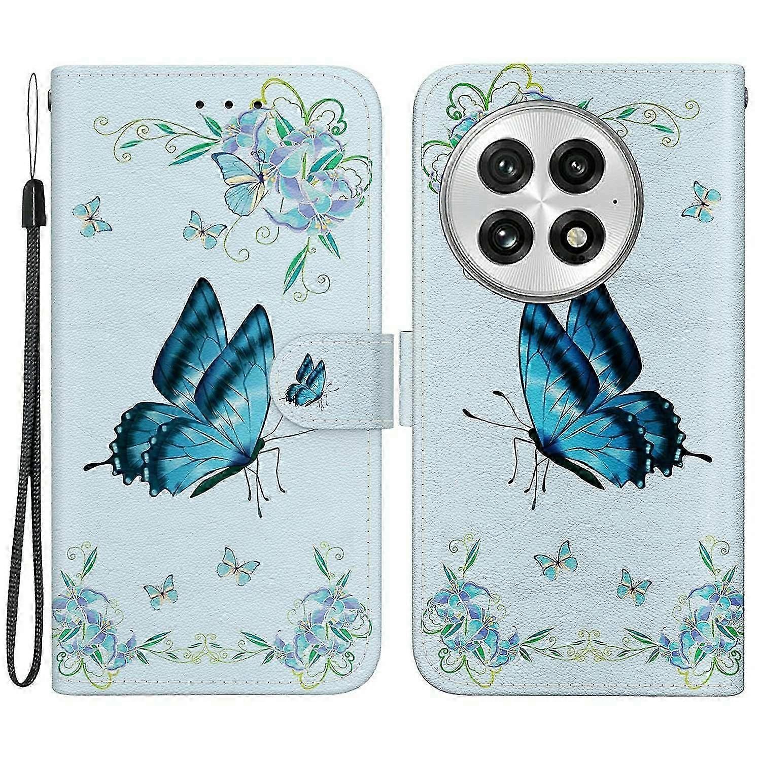 For Oneplus 13 Wallet Phone Case Anti-drop Leather Flip Cover Pattern Printing - Sakura