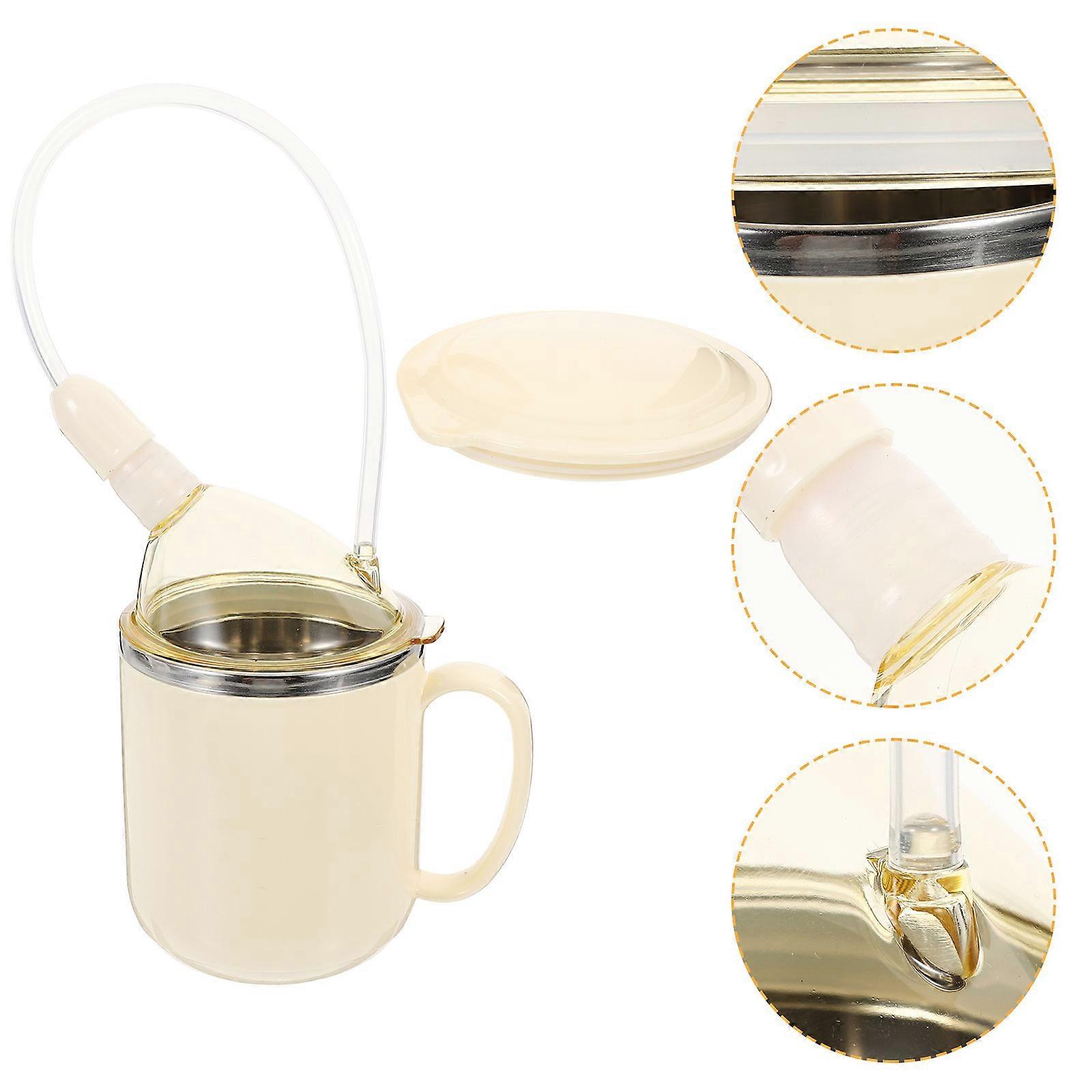Senior-friendly Drinkware, Insulated Feeding Cup with Practical Straw and Lid