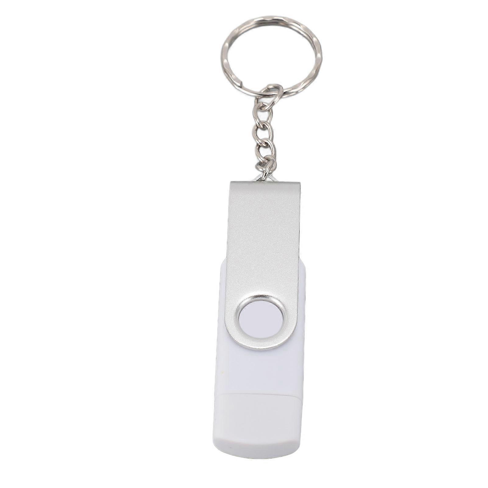 3 in 1 U Disk USB 2.0 Typ C Micro USB Flash-Laufwerke Universal Wasserdichter tragbarer USB-Stick für Backup 128 GB Weiß