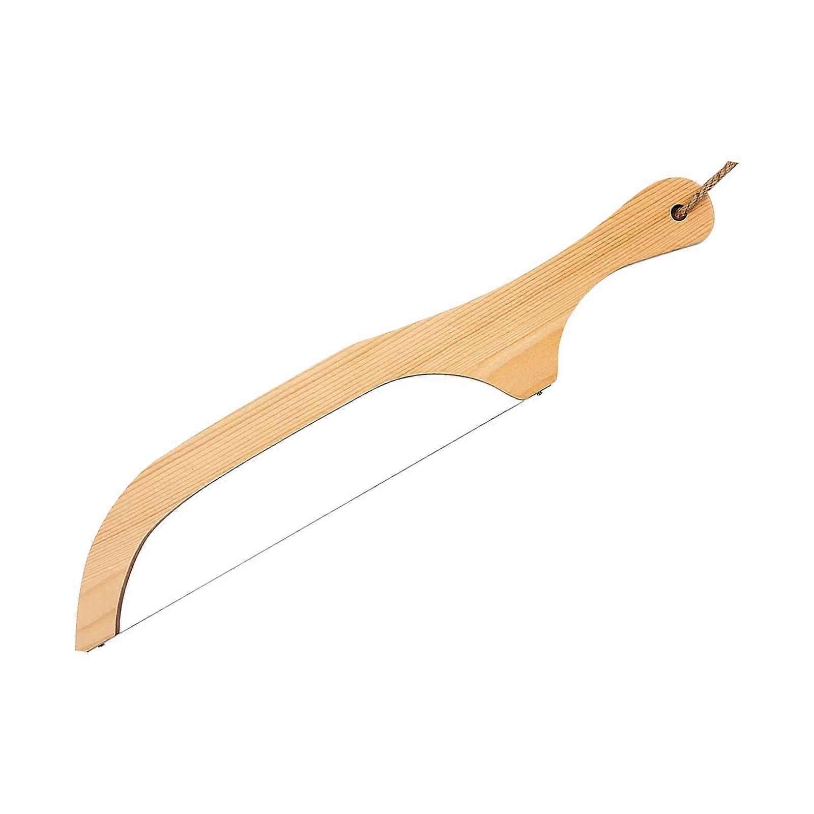 Fiddle Bow Bread Cutter Bread Cutting Tool Easy Cutting Serrated Wood Handle
