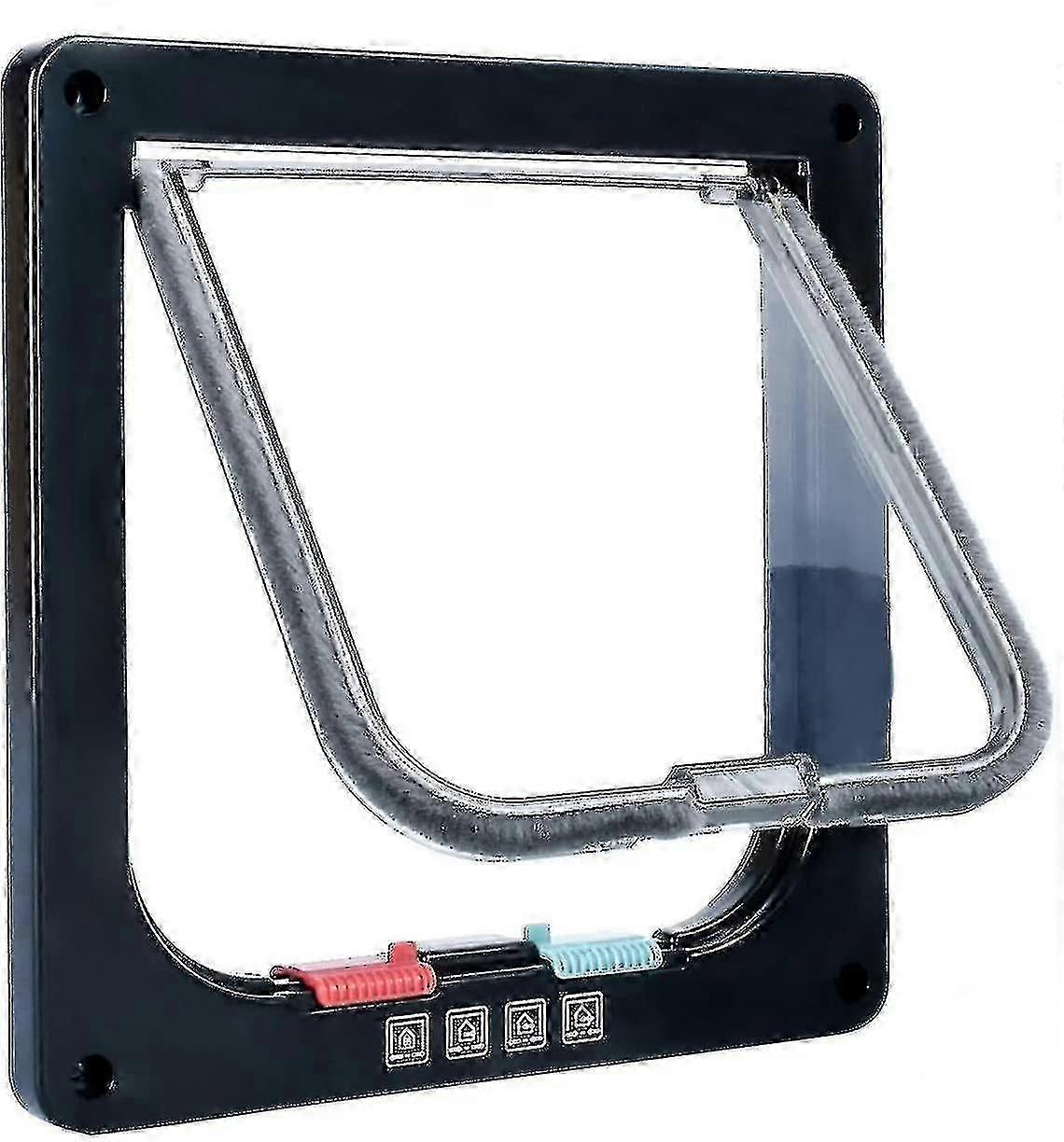 Cat Flap, 4-way Manual Lock, Energy Saving, Weatherproof, Convenient, Small Dog, Easy To Install And Use, Upgraded Version