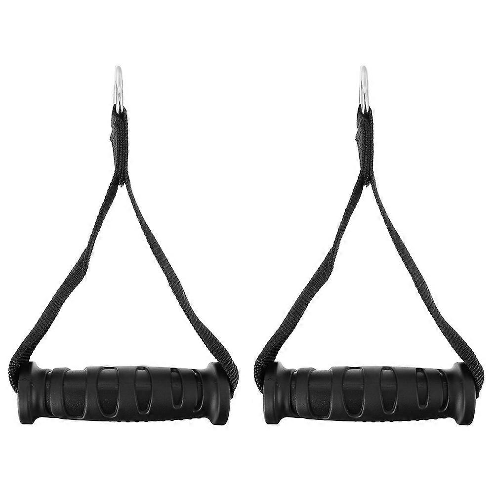 Fitness Handle for Resistance Band and Cable Machine Black Durable PP Material Lightweight Portable