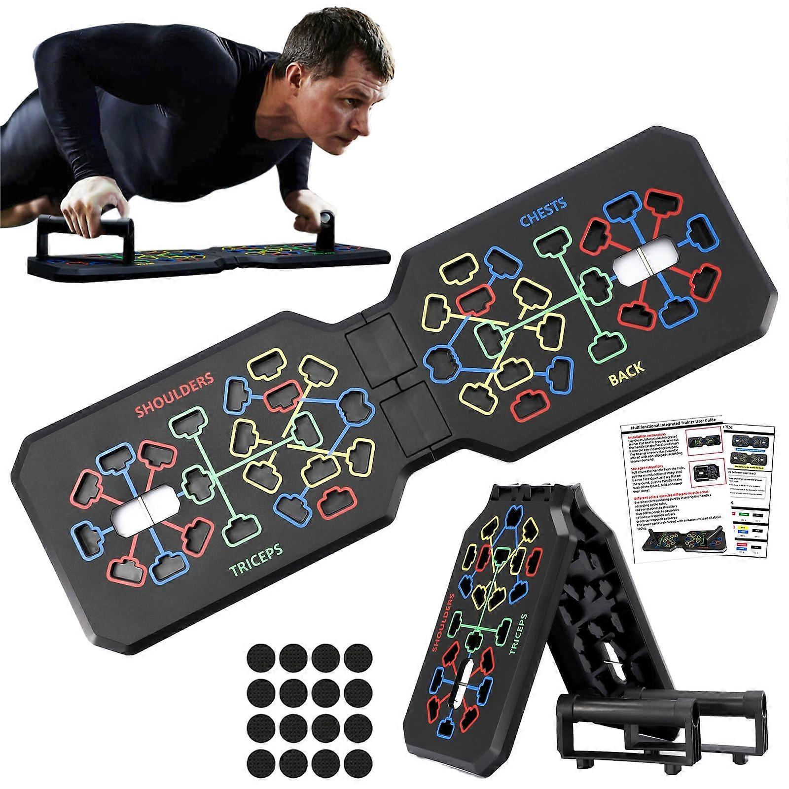 12-in-1 Foldable Push-Up Board with Handles for Home Muscle Training, Full Body Workout, and Effective Push-Ups