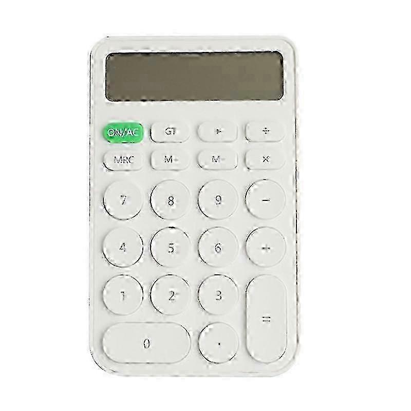12-Digit Calculator with Large LCD for Home Office & Students - White