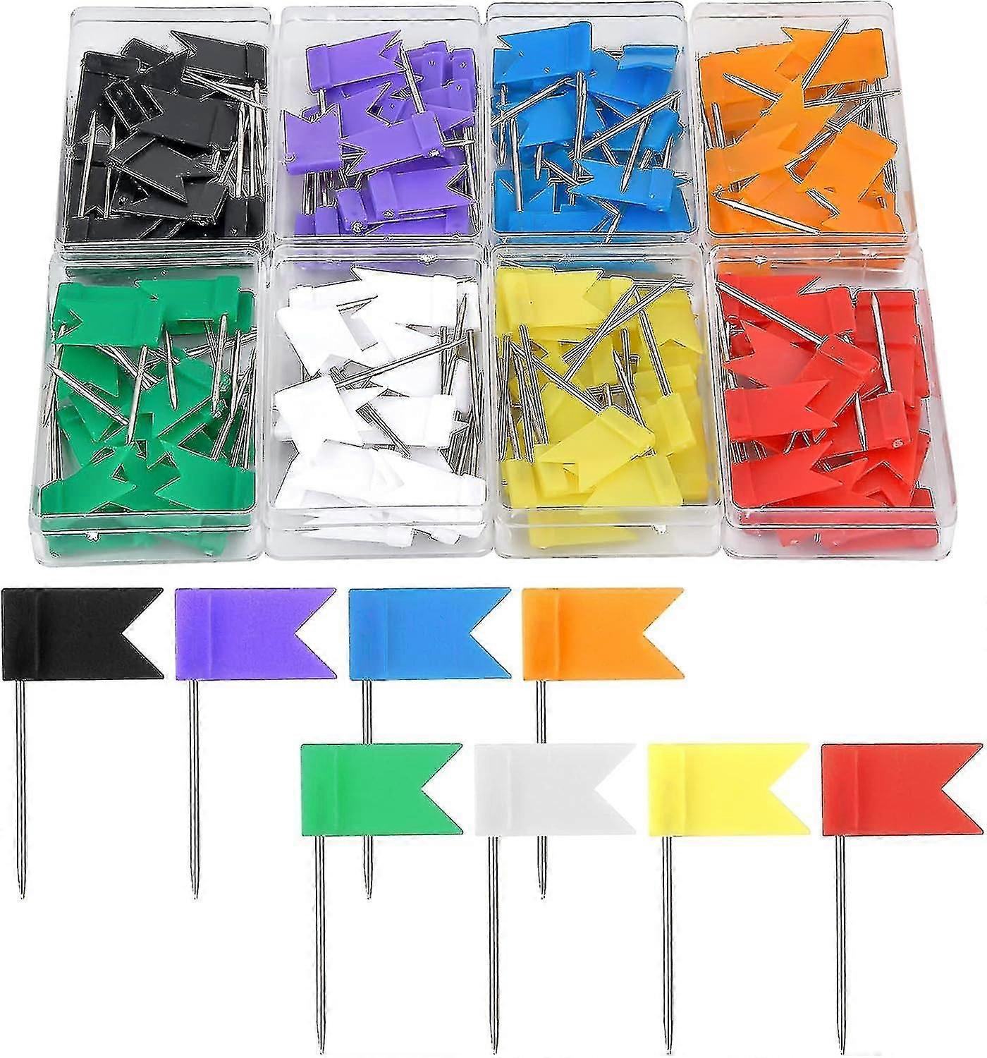 160フラッグピン8スモールボックス世界地図フラッグピンコルクボードピンマーカーボードトラベルコルク掲示板用35mm HYコレクション