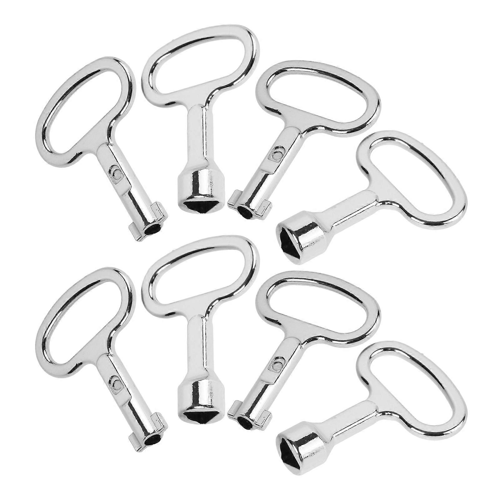 Utility Cabinet Key Meter Box Electric Cupboard Key For Distribution Boxes Factories Silver 5.50X4.00X1.20CM Key 8Pcs