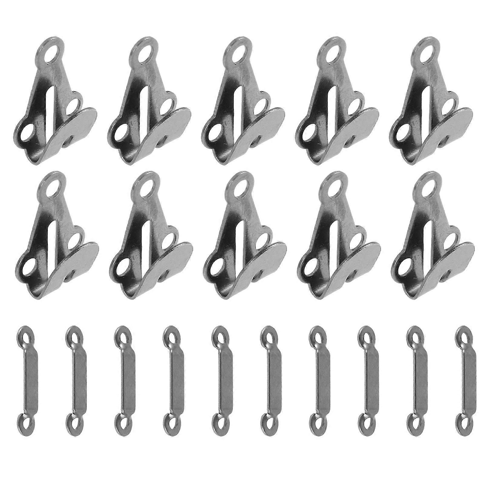 10 Sets Pants Hooks and Bars Metal Hook and Eye Fasteners for Trousers裤子挂钩和金属扣件套装