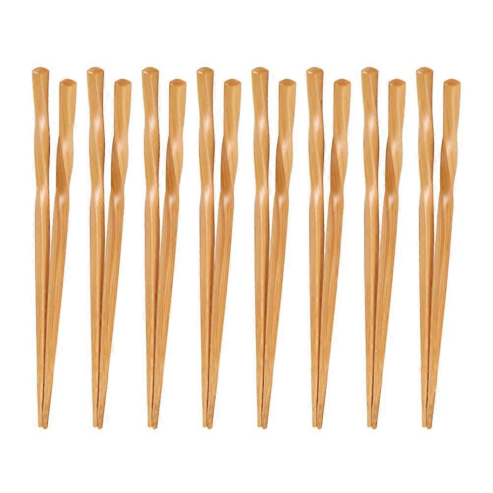 Chopstick Set Bamboo Utensil Non Slip Humidity Resistance Home Kitchen Tableware Khaki 20Pairs