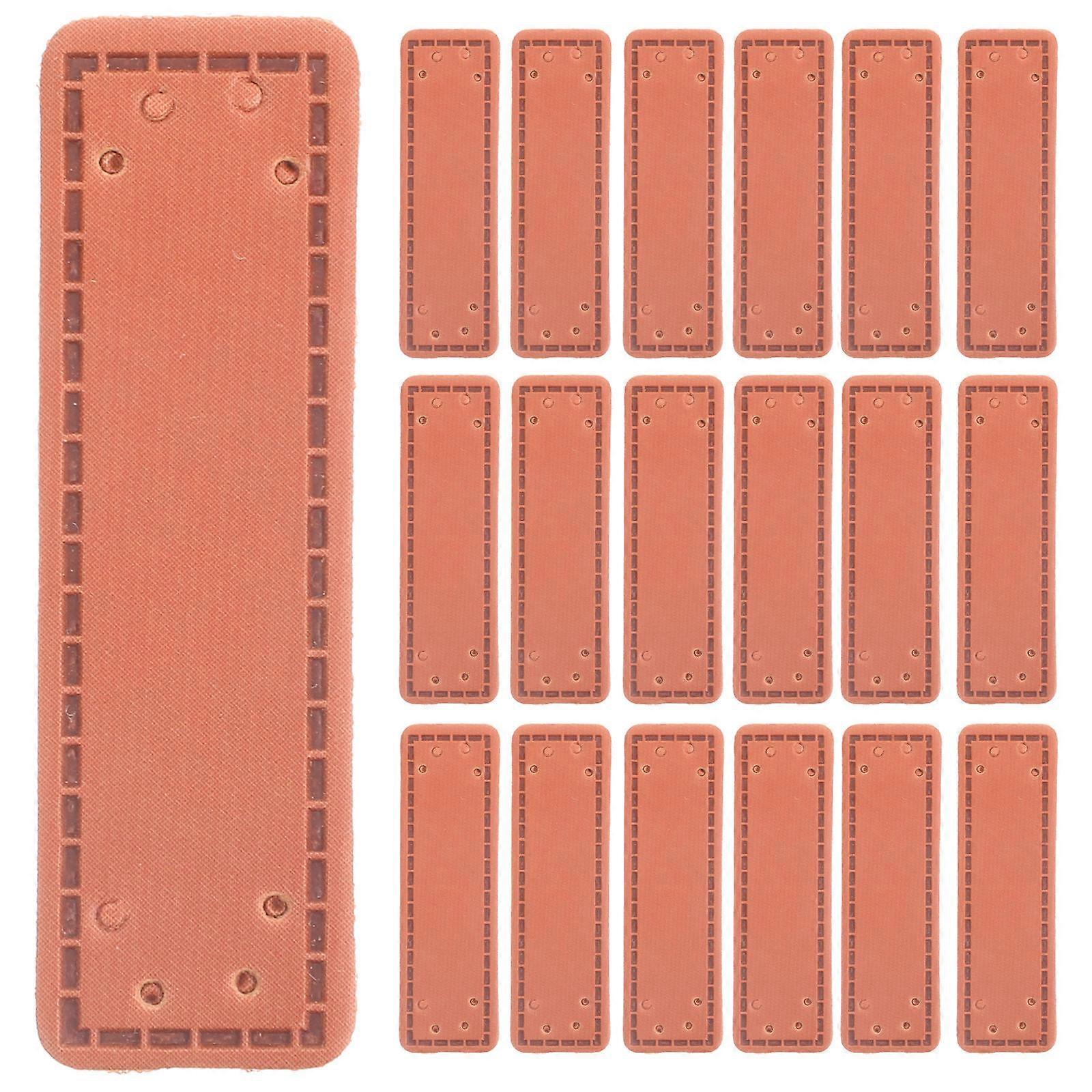 Cloth Labels For Handmade Items Leather Tag Rectangular With Patterns Or Text For Jeans Shirts Coats 100Set