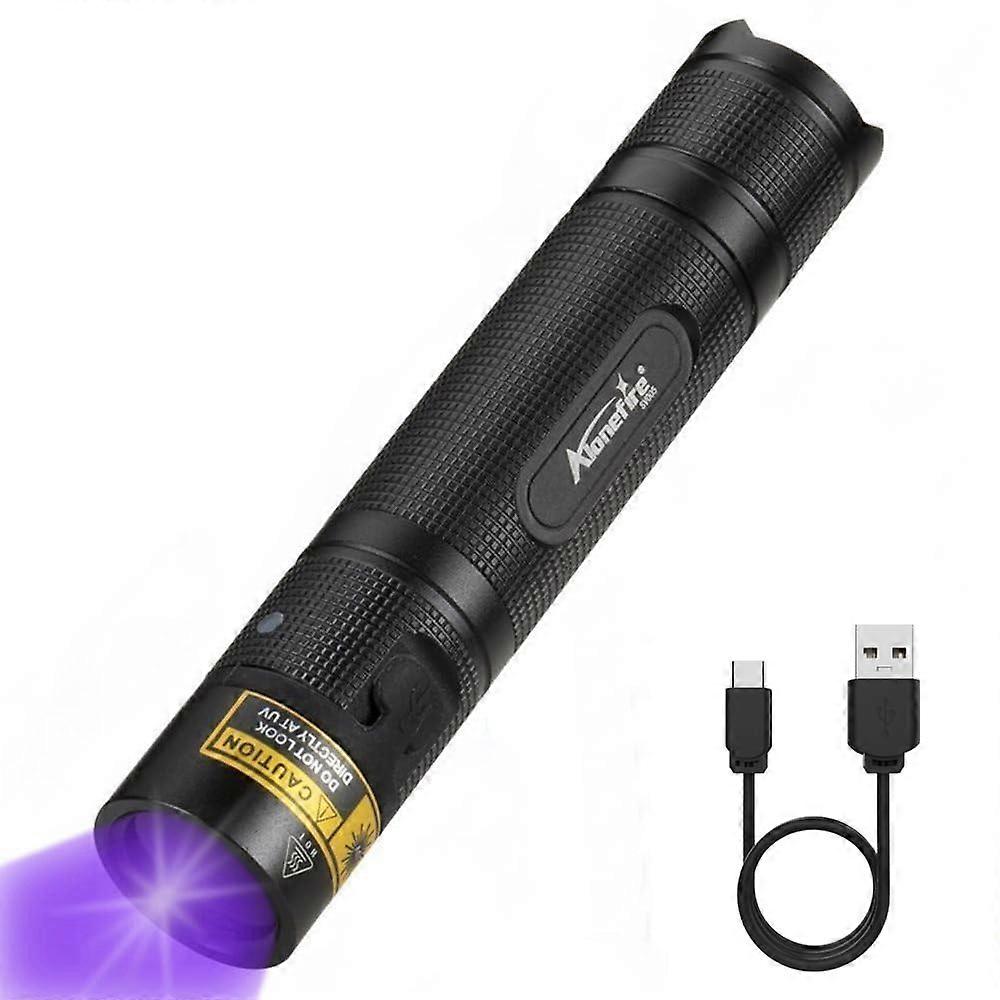 SV005 10W 395nm UV Torch USB Rechargeable Ultraviolet Black Light For Pet Urine Detection, UV Resin, Battery Included