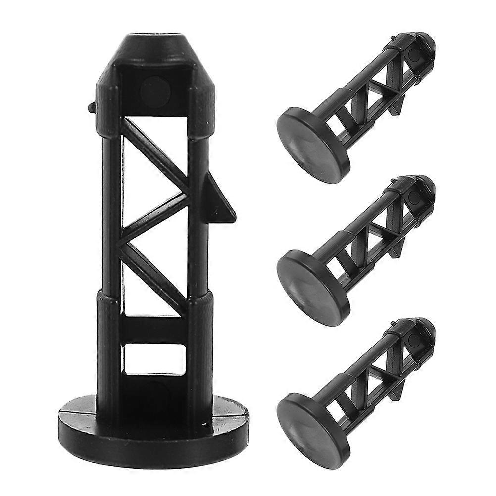 Trash Can Latches Replacement Lid Locking Outdoor Use 6.50X3.20X3.20cm Black Plastic 4Set