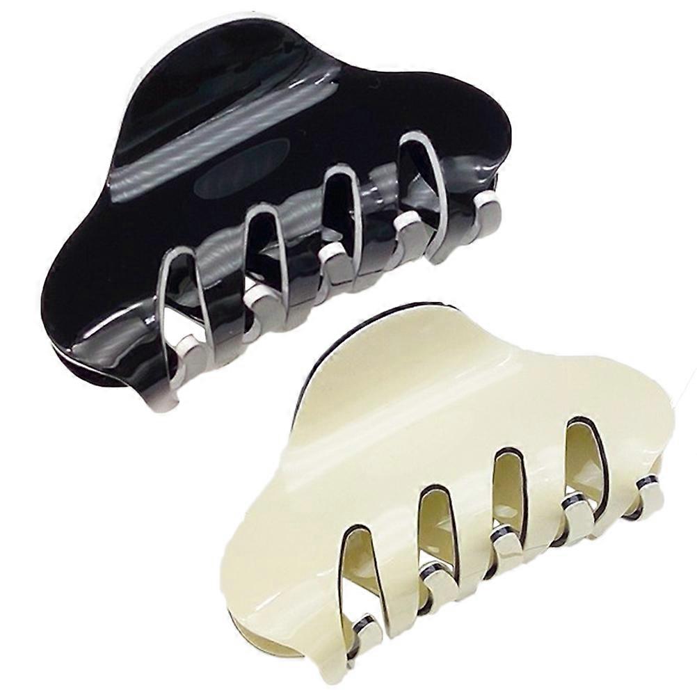 Barrette Hair Clip Strong Holding Power Candy Color Assorted Color Acrylic Toughness for Women 2Pcs