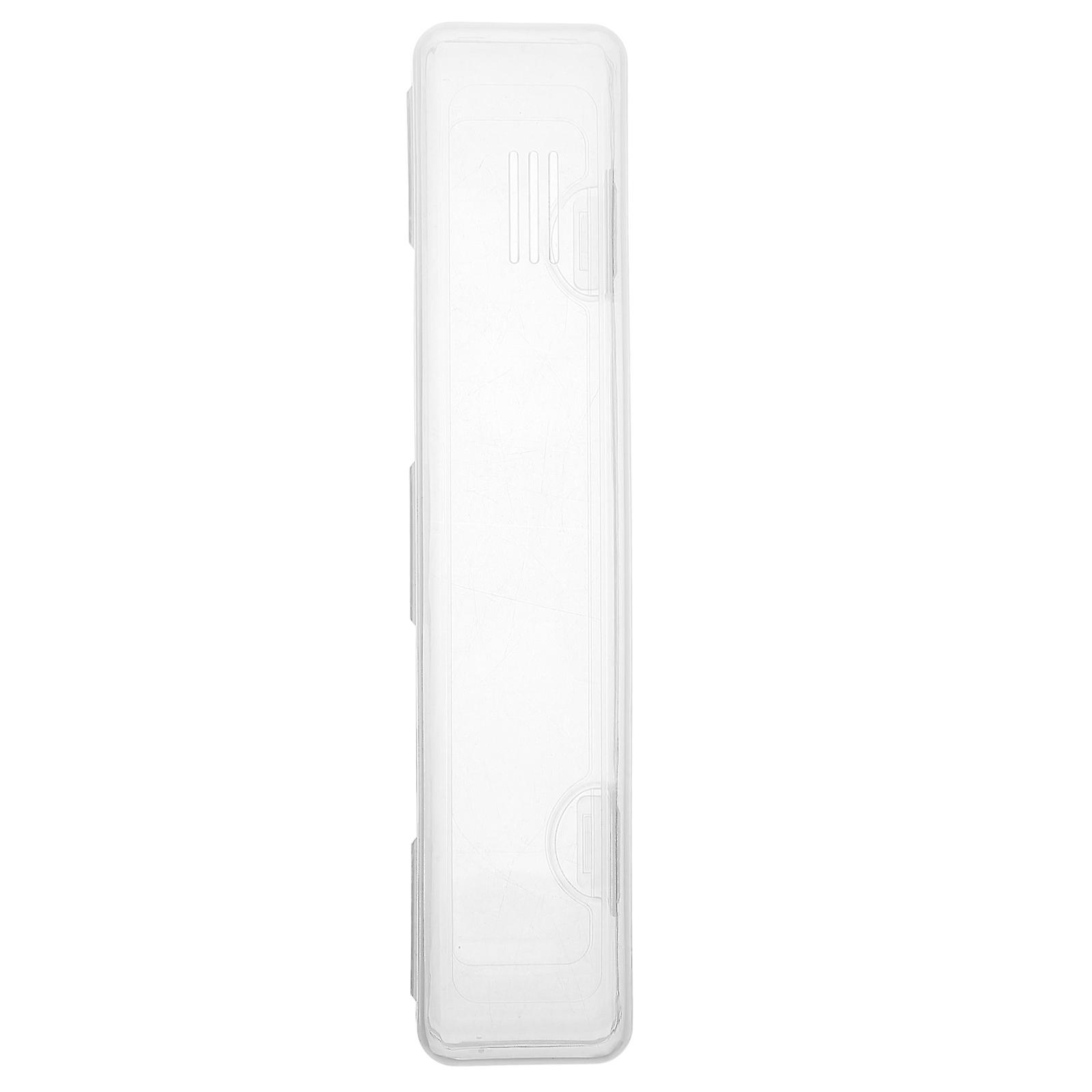 Here's a polished and professional product description based on your input:
**Portable Transparent Toothbrush Case – Space Saving Travel