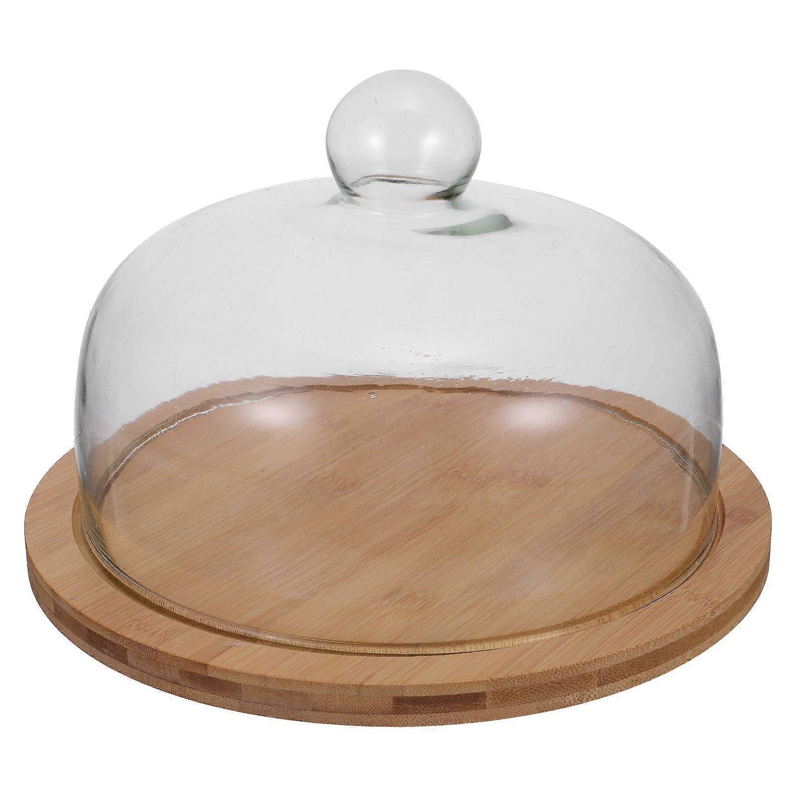 Multi Functional Transparent Cake Display Plate with Glass Lid, Non Stick Surface, Easy to Clean, Ideal for Parties, Restaurants, and Special