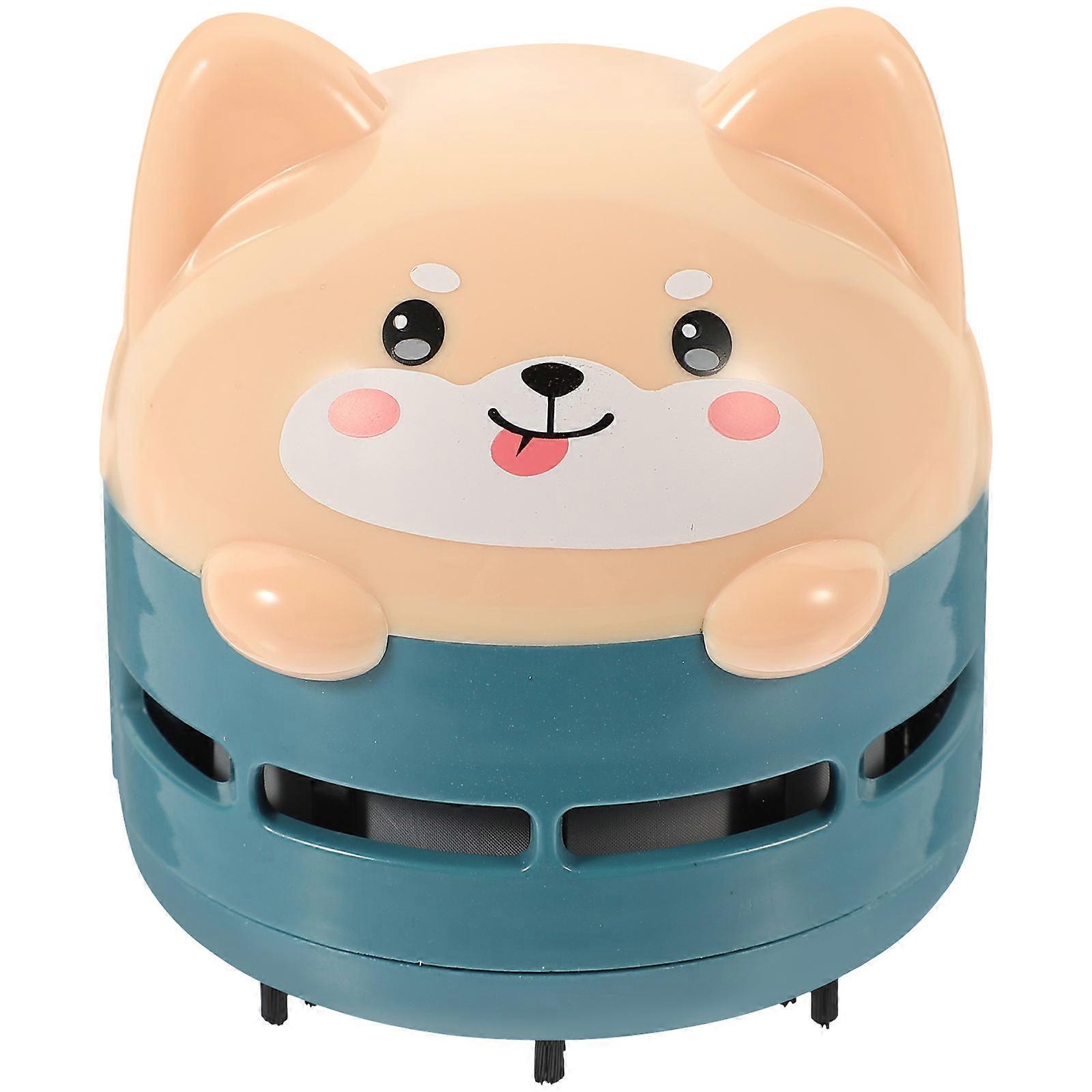 Cartoon Mini Vacuum Cleaner Desktop Keyboard Dust Collector for Family Use Purple 8X8X9CM 1 Pc