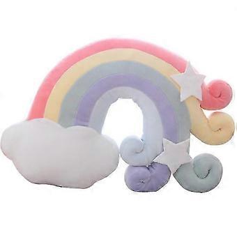 Schöne Regenbogen Hug Kissen Plüsch Spielzeug Home Decor (B-2-V) JKP - Roter Regenbogen