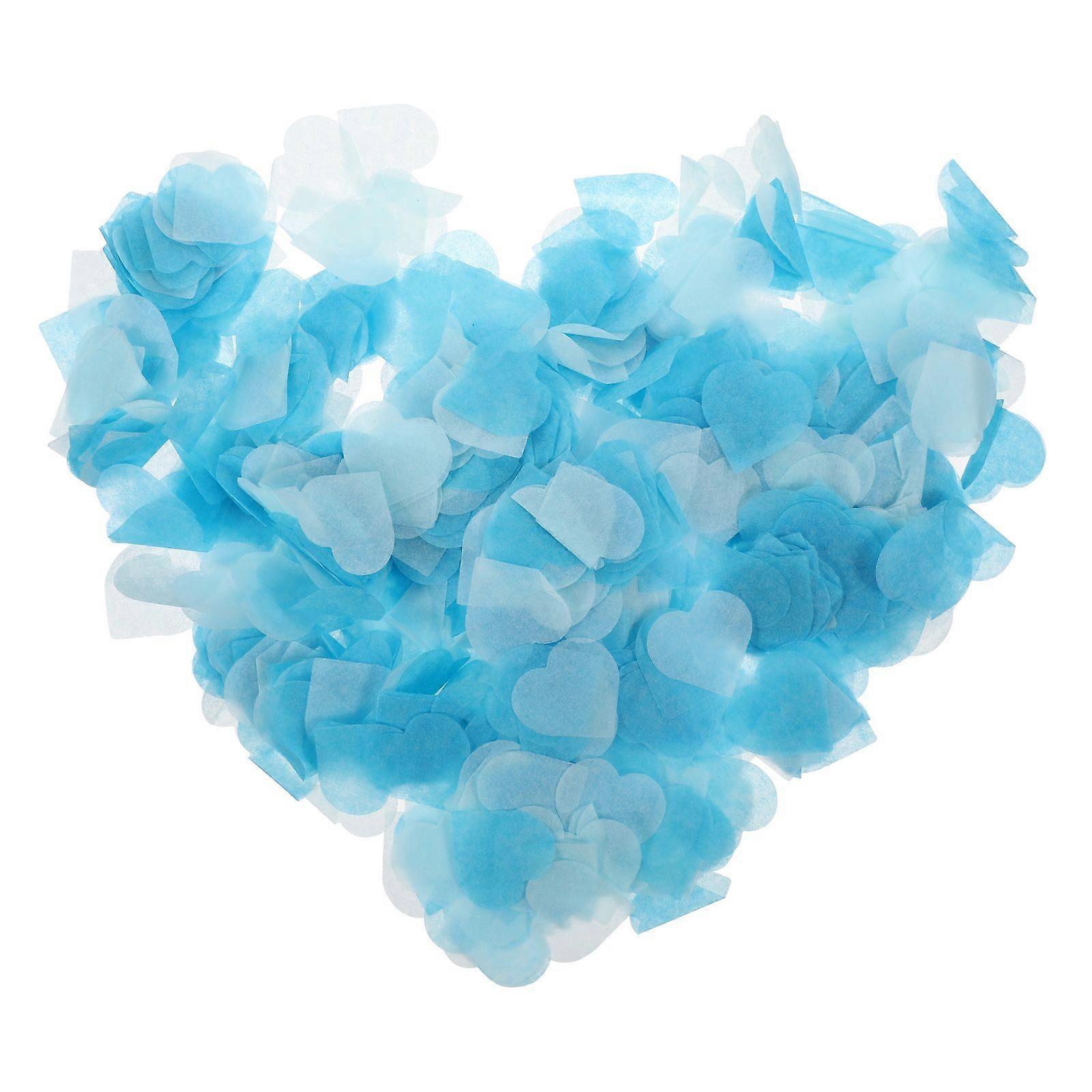Confetti For Party Valentine's Day Table Decoration Light Blue Heart Shaped Paper