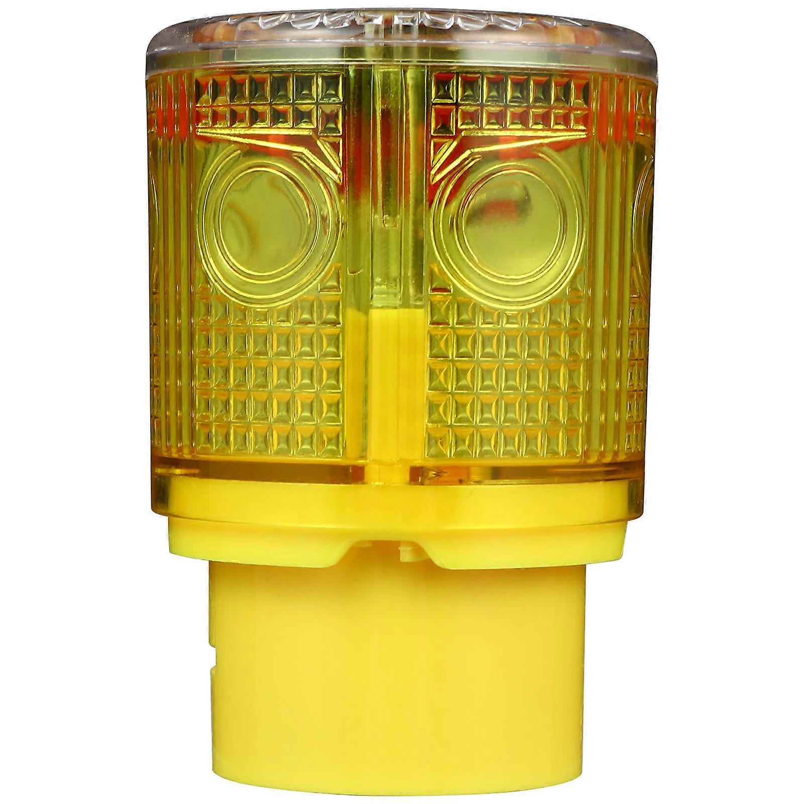 Solar Strobe Warning Light Solar Powered Signal Light Aviation Yellow 11x7.5cm Warning 1Set