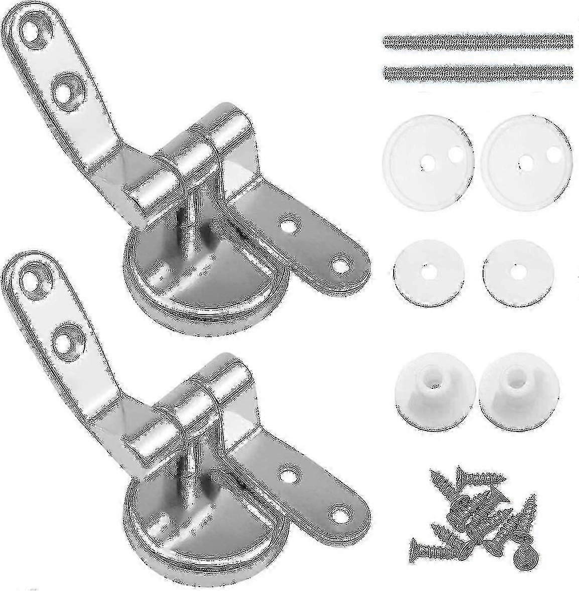 WC-Sitz-Scharnierclips - 2er-Pack Ersatzscharniere aus Zinklegierung für eine sichere Befestigung des WC-Sitzes