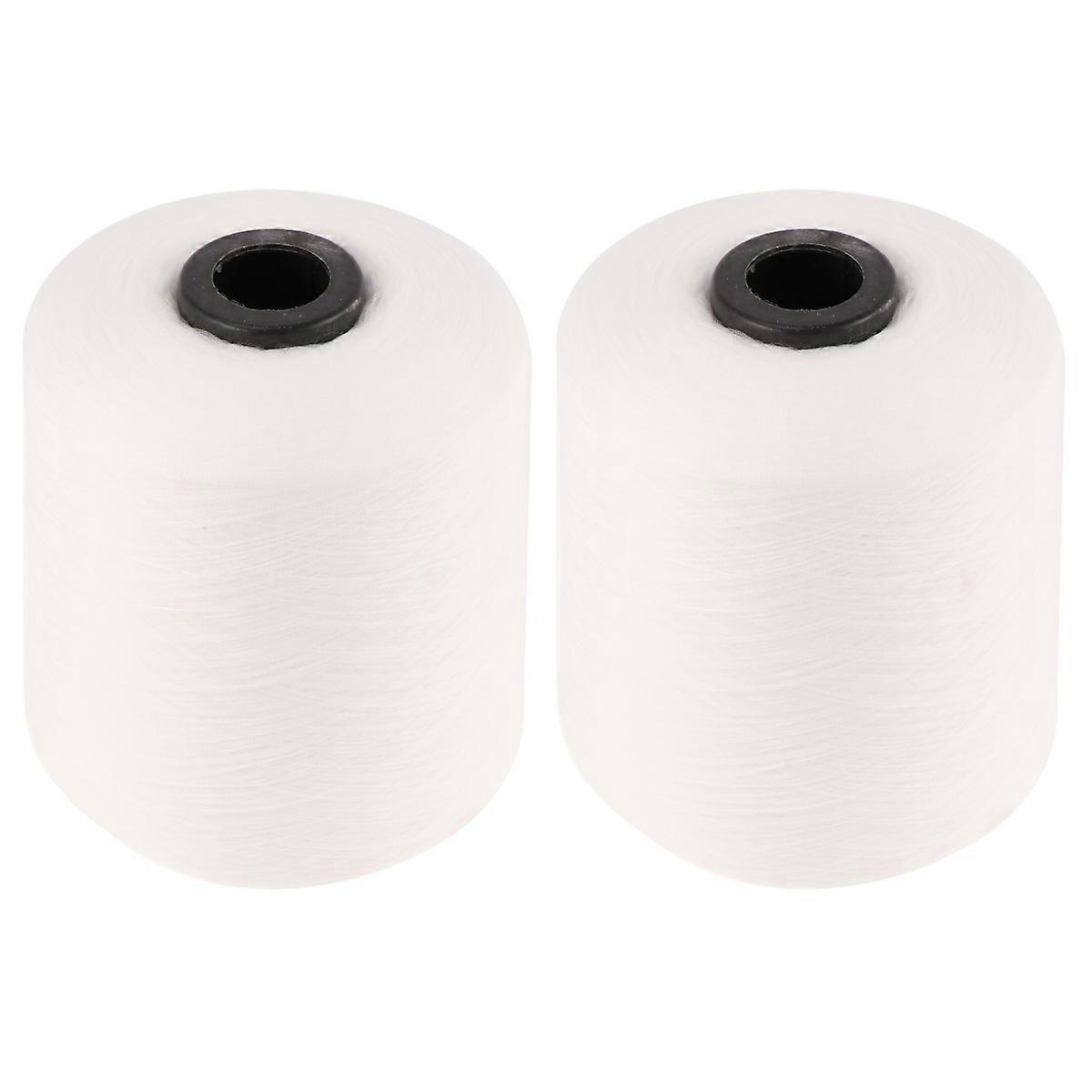 Polyester Thread for Sewing Machine Cap Carpet Dress 150D White 27400M 2Set