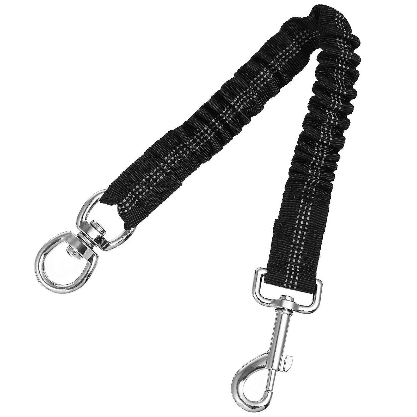 Elastic Dog Lead Extension Heavy Duty Durable Nylon Leash for Walking and Running Small and Medium Dogs Black 1Pack