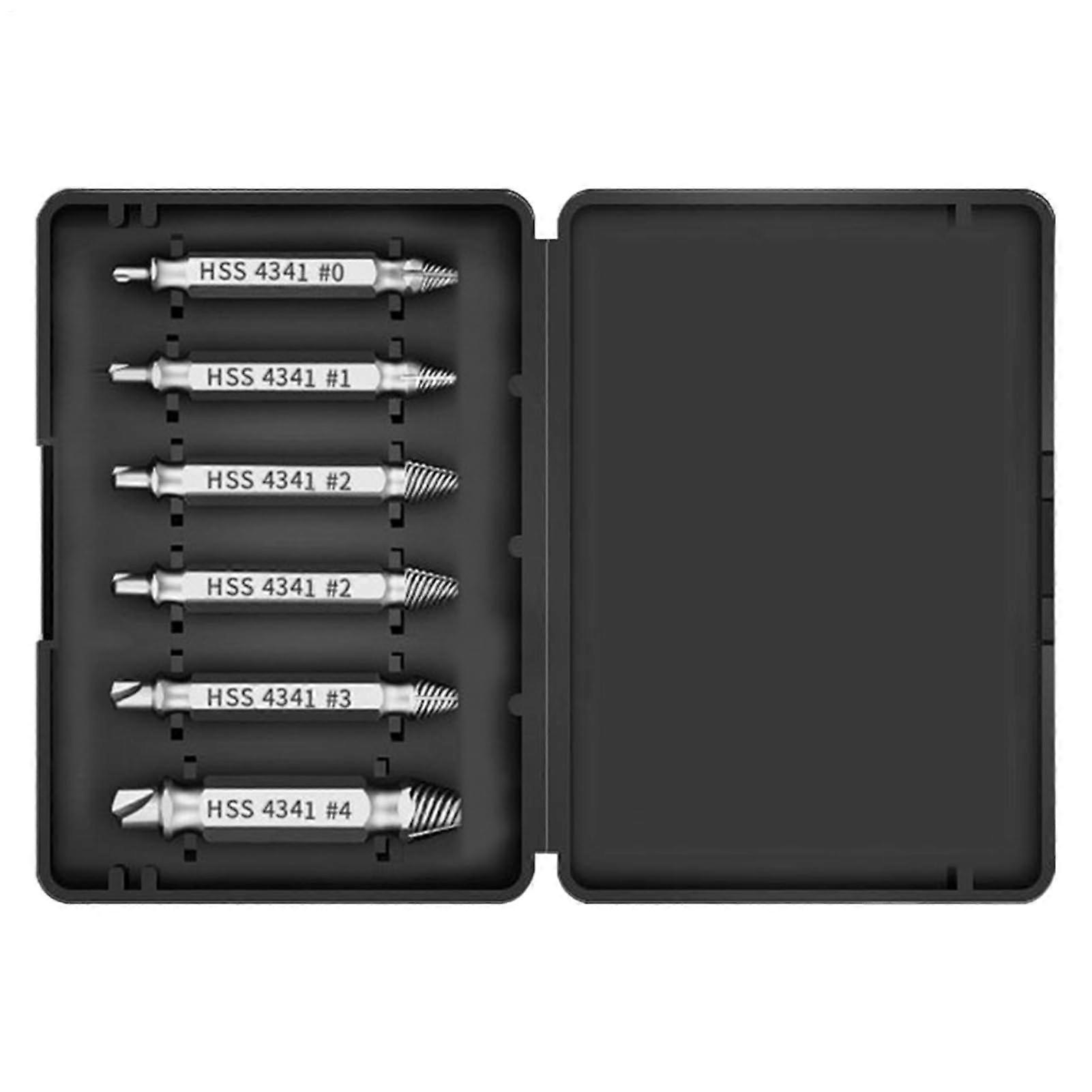 Screw extractor set, broken screws, nut remover for household use, nonslip, precision tool for mechanics, plumbing, carpentry, car repair silver